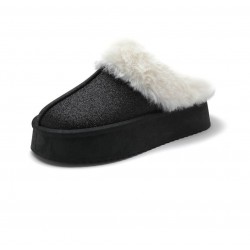 Chausson Femme Fourrure Pailleté